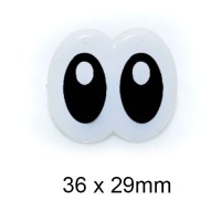 Ochi cartoon cu dispozitiv de siguranță, 36x29mm XL
