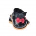 Pantofi 7.5cm pe Negru cu fundita rosie Pantofi 7.5cm pe Negru cu fundita rosie