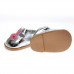 Pantofi 7.5cm pe Argintiu cu fundita cu buline