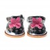Pantofi 7.5cm pe Argintiu cu fundita cu buline