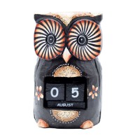 Calendar Bufnita din lemn nartural 19cm Calendar Bufnita din lemn nartural 19cm