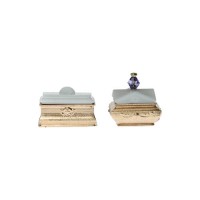 2 casete miniaturale cu capac detasabil