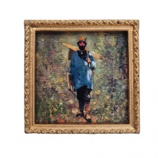 Tablou miniatural Andreescu la Barbizon de N. Grigorescu 5cm Tablou miniatural Andreescu la Barbizon de N. Grigorescu 5cm