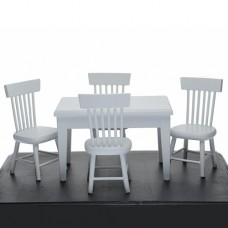 Set masa cu 4 scaune scara 1:12 din lemn