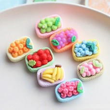 Set de 2 cosulete cu fructe miniaturale