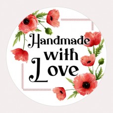 Etichete "Handmade with love" 40mm 50bc
