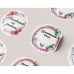 Set 75 etichete adezive florale pentru artizani cu 3 modele Set 75 etichete adezive florale pentru artizani cu 3 modele