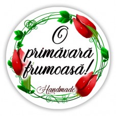Etichete O primavara frumoasa Handmade 50bc 4cm