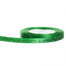 Panglica Satin Merry Christmas 22m VERDE Panglica Satin Merry Christmas 22m VERDE
