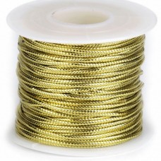 Snur auriu rotund din lurex 2mm 30m