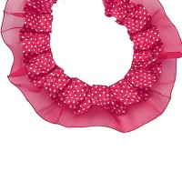 Panglica/tulle plisata  buline  latime 4cm 1m