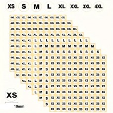 Set 1400 etichete marimi haine 1cm Set 1400 etichete marimi haine 1cm