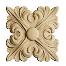 Ornament din lemn termoplastic patrata, 6 x 6 x 1.2 cm