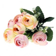 Buchet Ranunculus Floricele arificiale Crem-Roz Buchet Ranunculus Floricele arificiale Crem-Roz