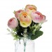 Buchet Ranunculus Floricele arificiale Crem-Roz Buchet Ranunculus Floricele arificiale Crem-Roz
