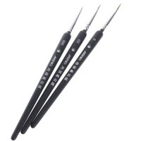 Set 3 pensule fine cu varf ascutit #000 #00 #0